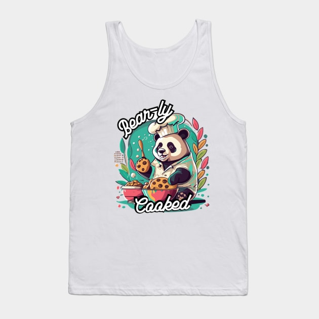 "Bear-ly Cooked." Tank Top by WEARWORLD